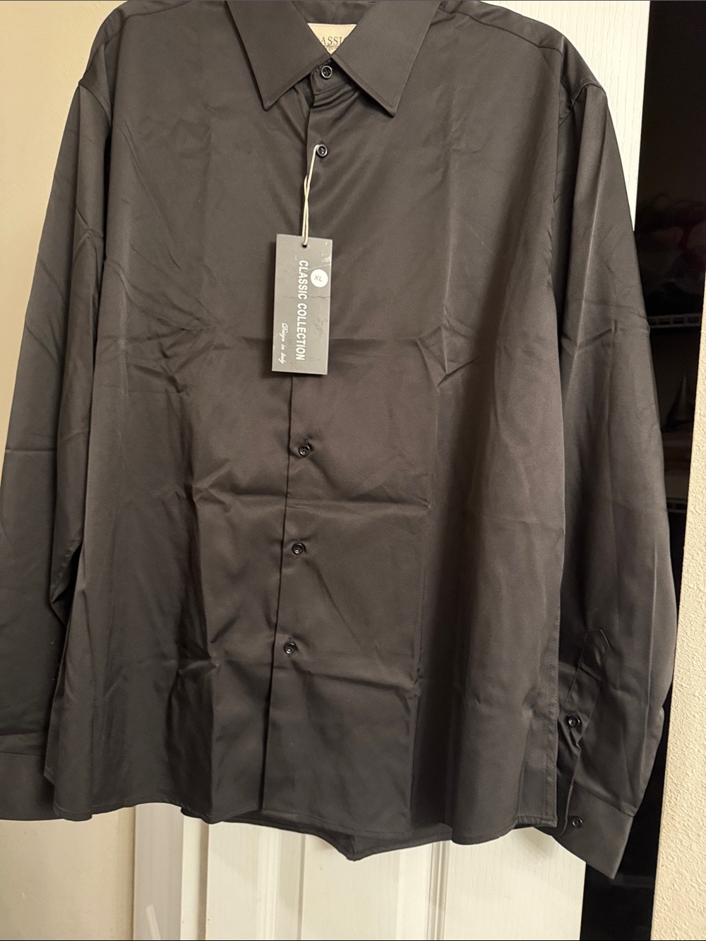 IC COLLECTION Black Lightweight Button-Up Shirt Jacket
